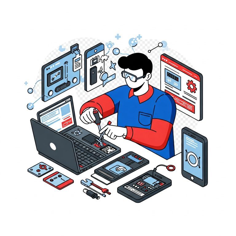 Meja servis Ngrajek Computer
